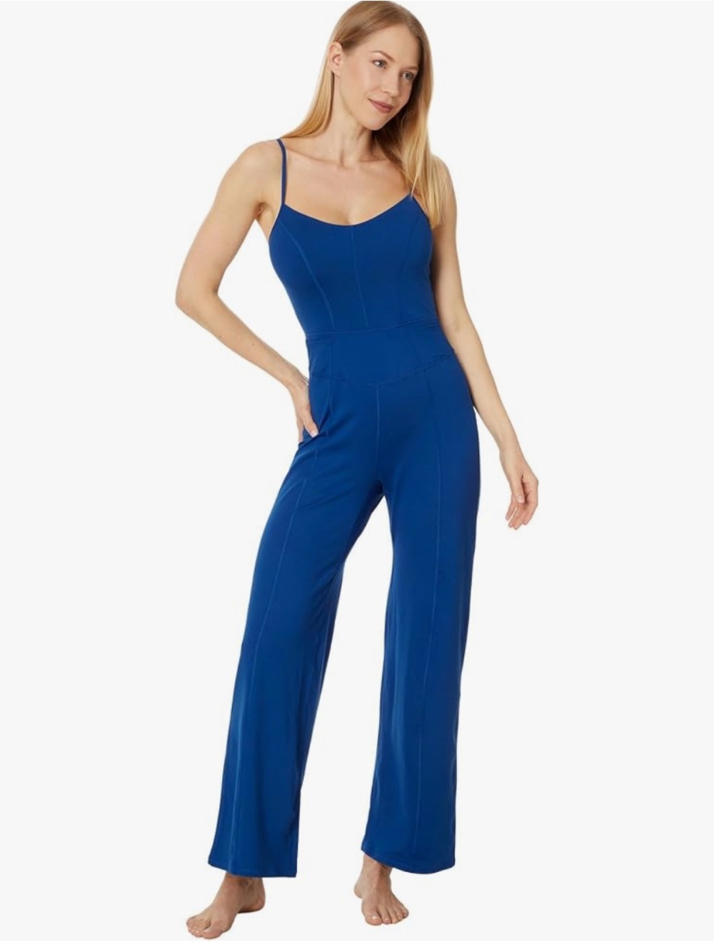 Free People Movement Up At Night Activewear Onesie Blue